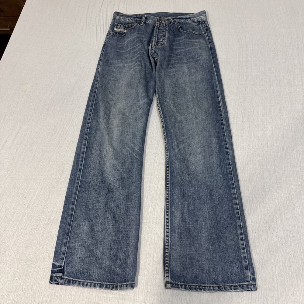 Diesel Straight Mens 32x32 Blue Jeans Wash Cowboy Western Nice Fade EUC